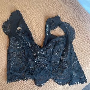 For Love And Lemons Black lace bra corset top